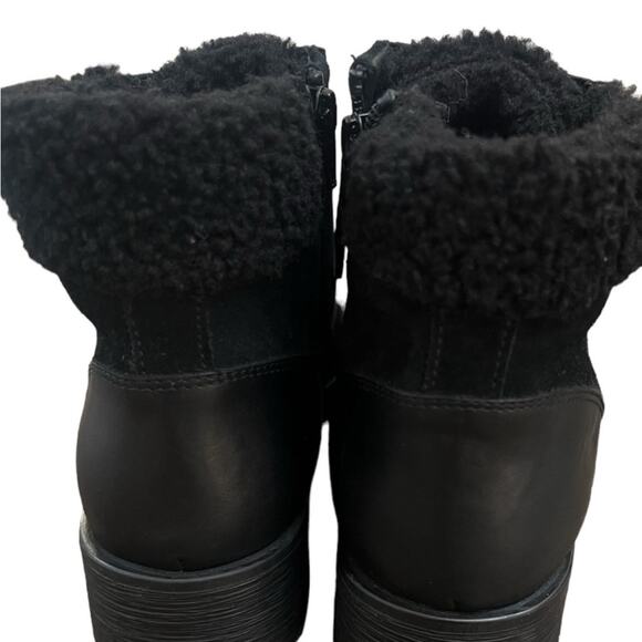 NWOT Women's GEOX Rawelle ABX Faux Shearling Waterproof Black Boots - Sz 10 - Picture 7 of 8